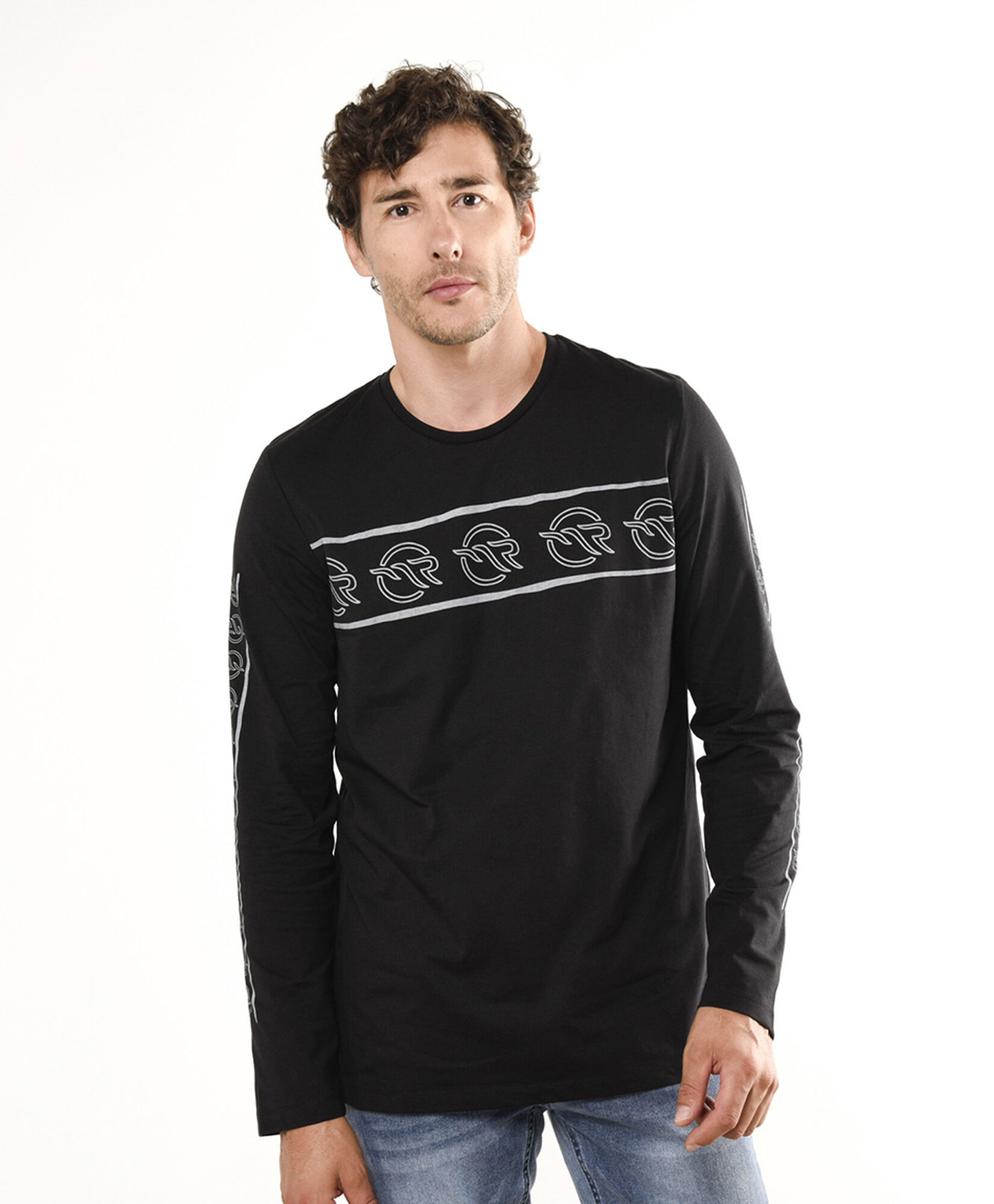 Polera hombre print manga Polera hombre print manga