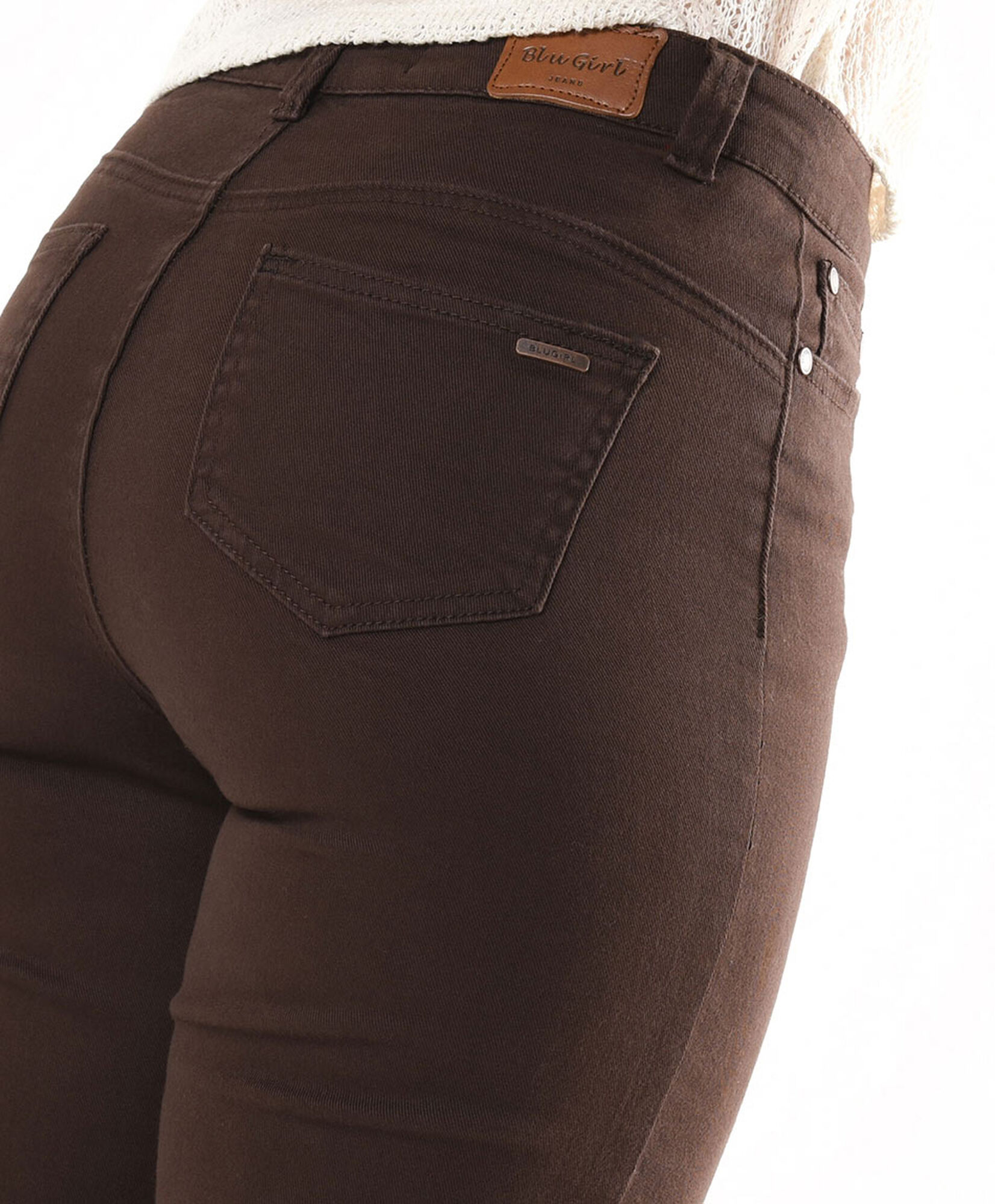 Jeans mujer basta abierta café flare Jeans mujer basta abierta café flare