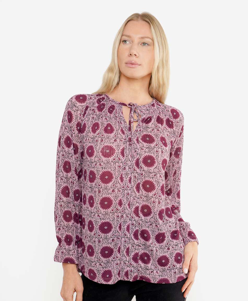 Blusa mujer flores boho