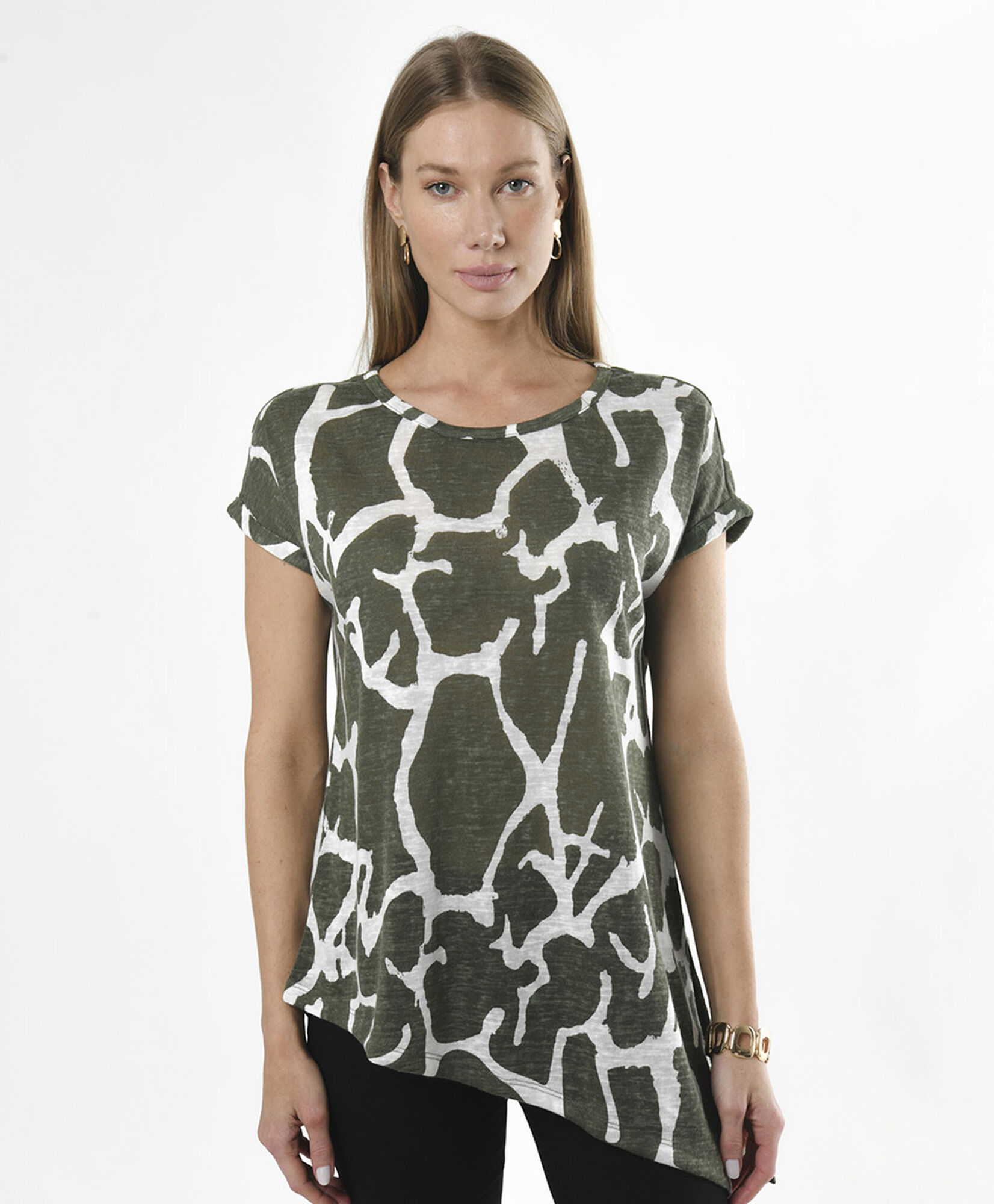 Polera mujer diagonal print Polera mujer diagonal print