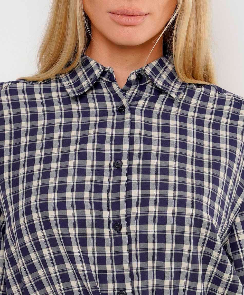 Blusa mujer cuadrill&eacute; lazo