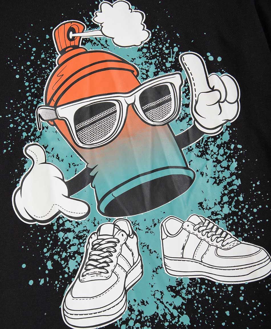 Polera ni&ntilde;o dibujo spray