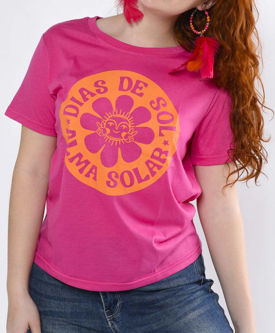 Polera manga corta cuello redondo