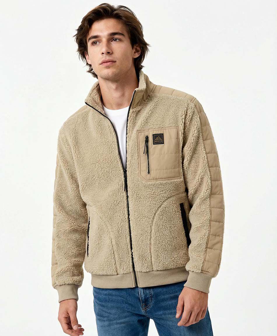Chaqueta hombre sherpas beige