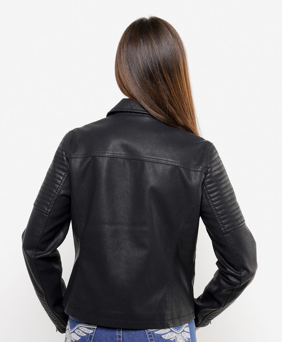 Chaqueta mujer biker black