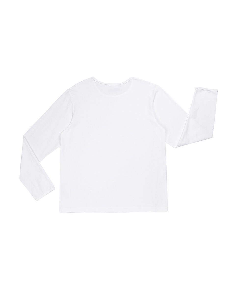 Camiseta escolar algod&oacute;n blanca