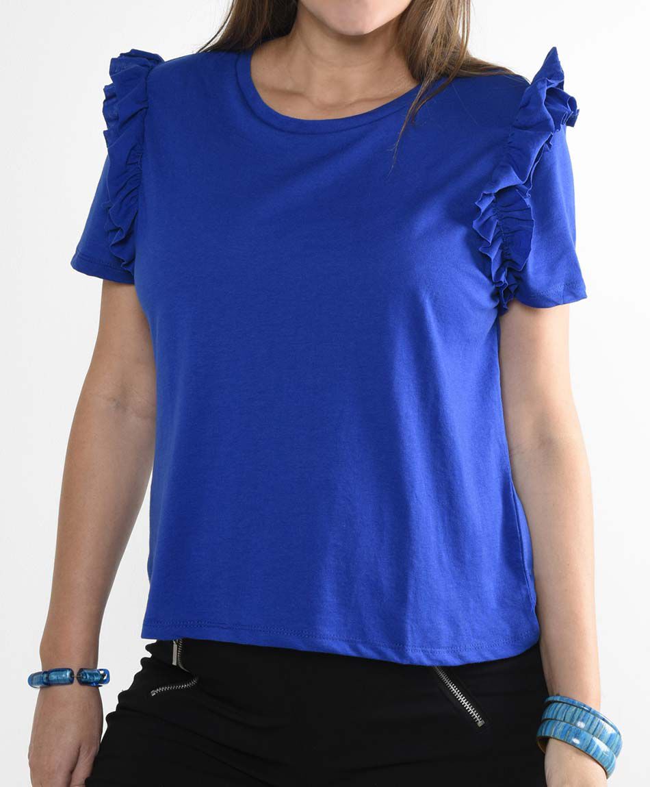 Polera manga corta cuello redondo