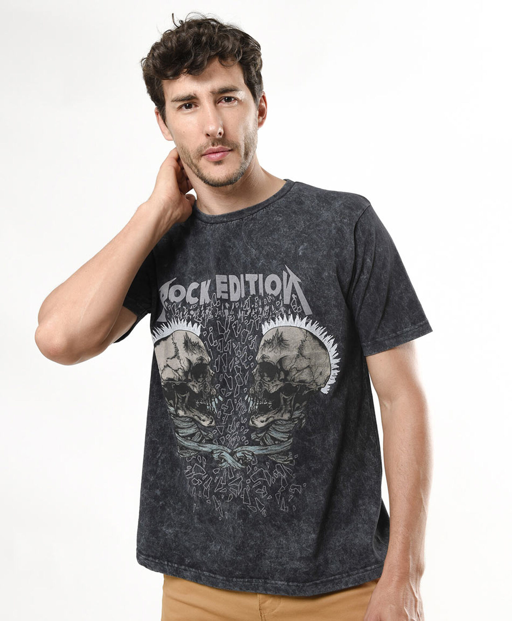 Polera hombre desgastada rock Polera hombre desgastada rock
