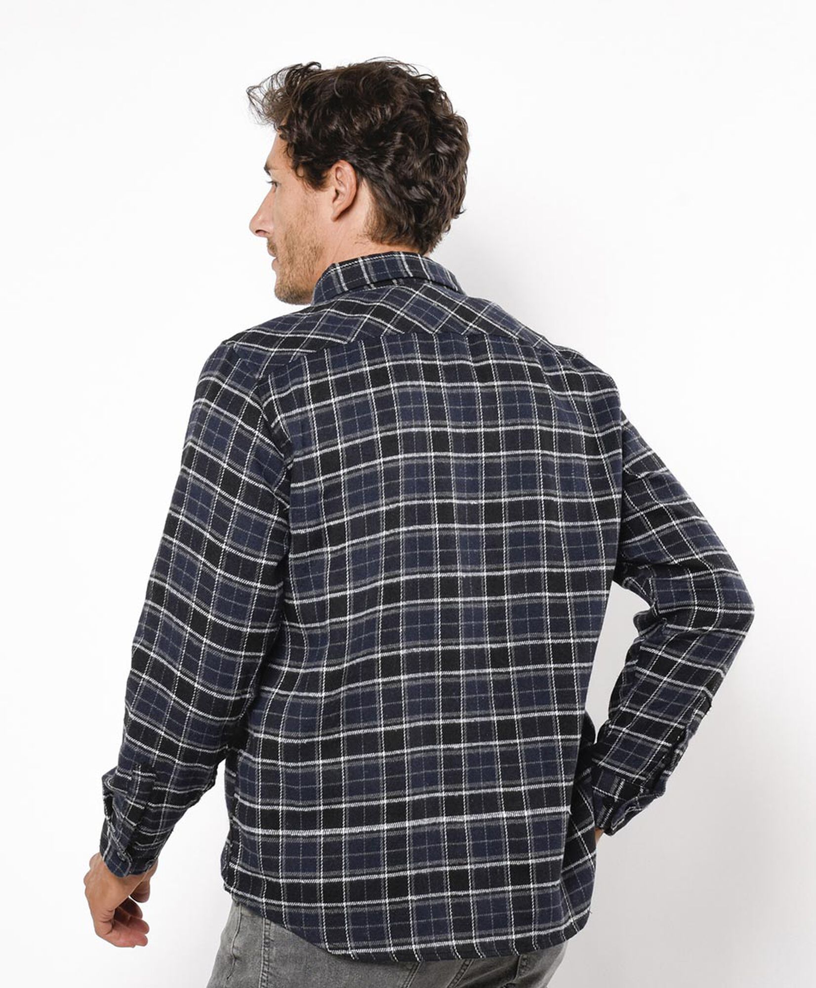 Camisa hombre leñadora azul oscuro Camisa hombre leñadora azul oscuro