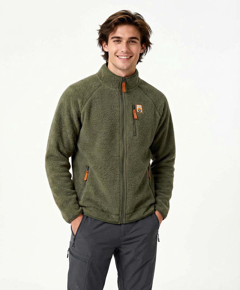 Chaqueta hombre chiporro cierre contraste