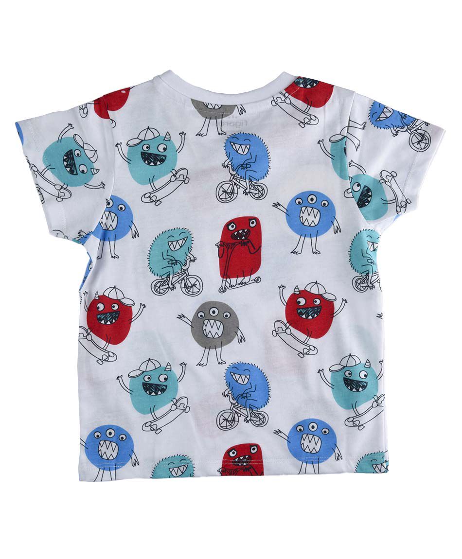 Polera manga corta cuello redondo