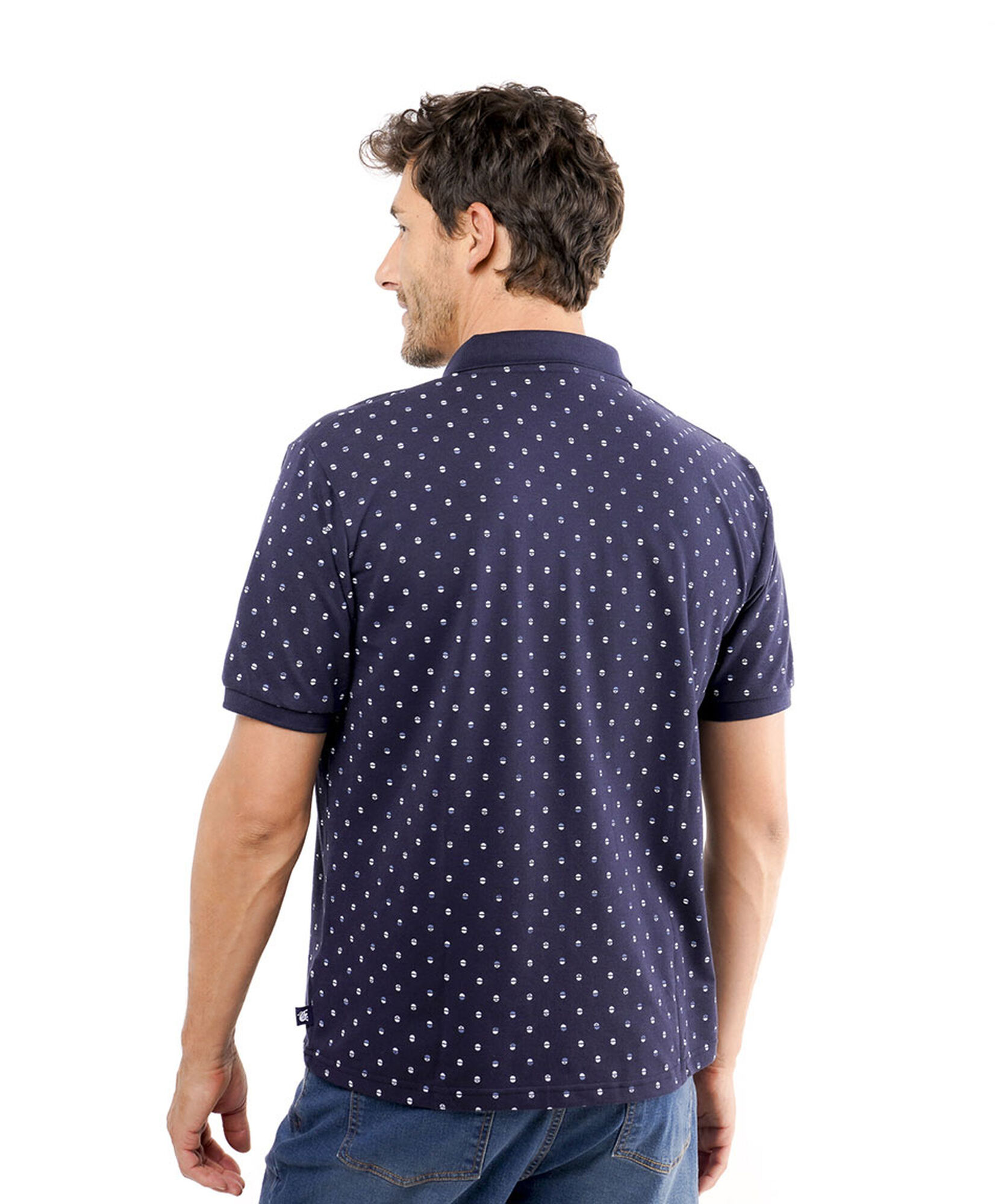Polera hombre polo semi círculos Polera hombre polo semi círculos