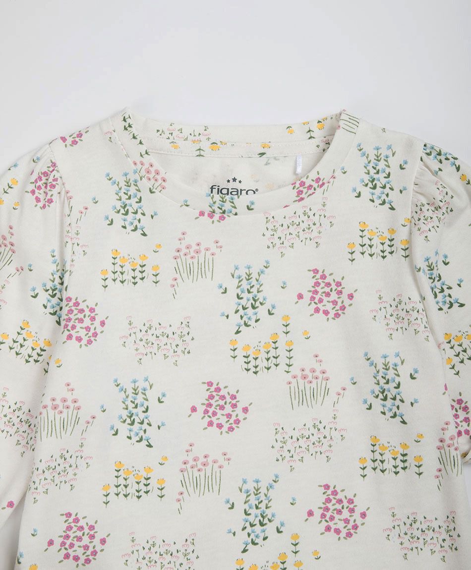 Polera beb&eacute; print florcitas