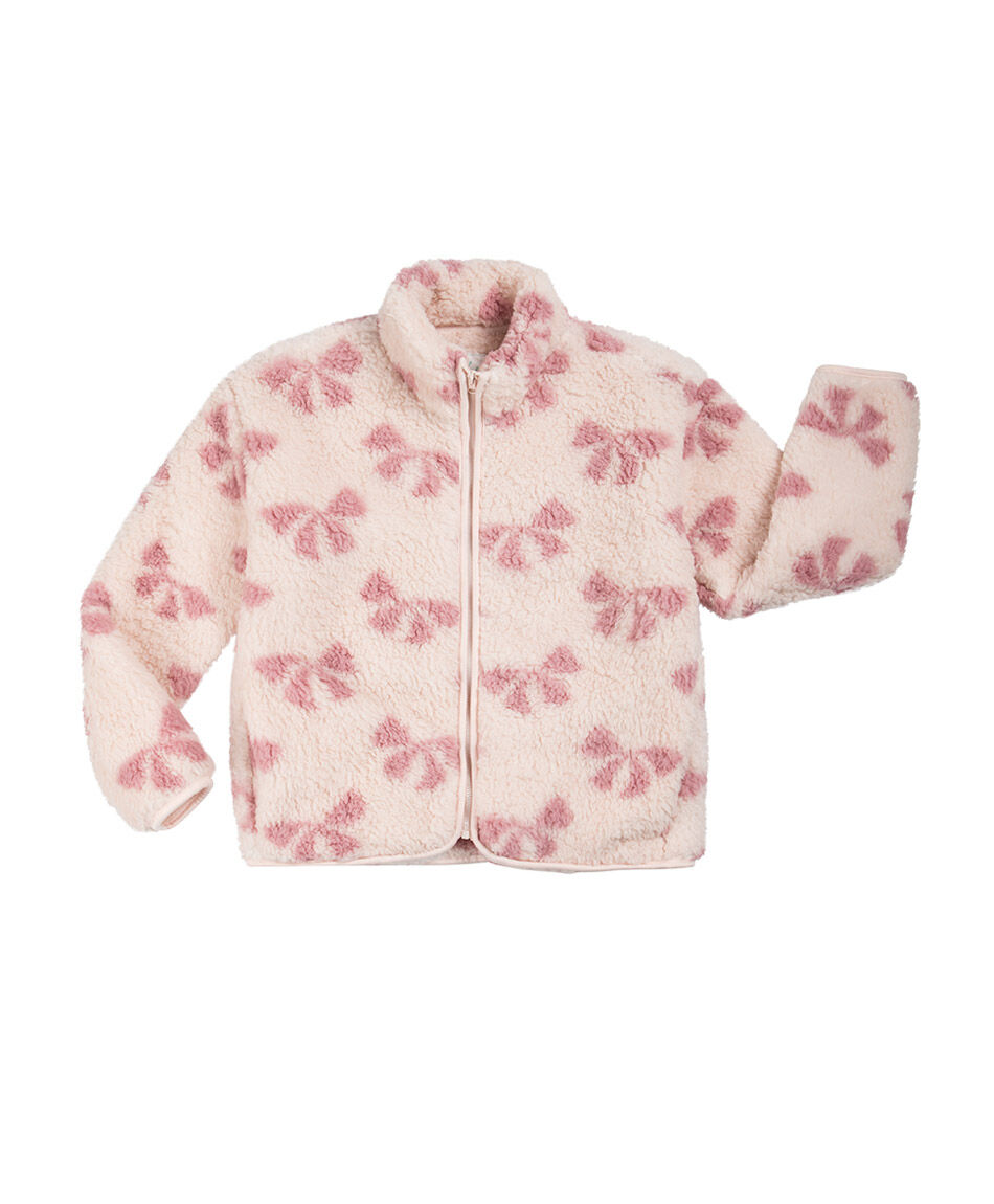 Poler&oacute;n ni&ntilde;a estampado mo&ntilde;o pink