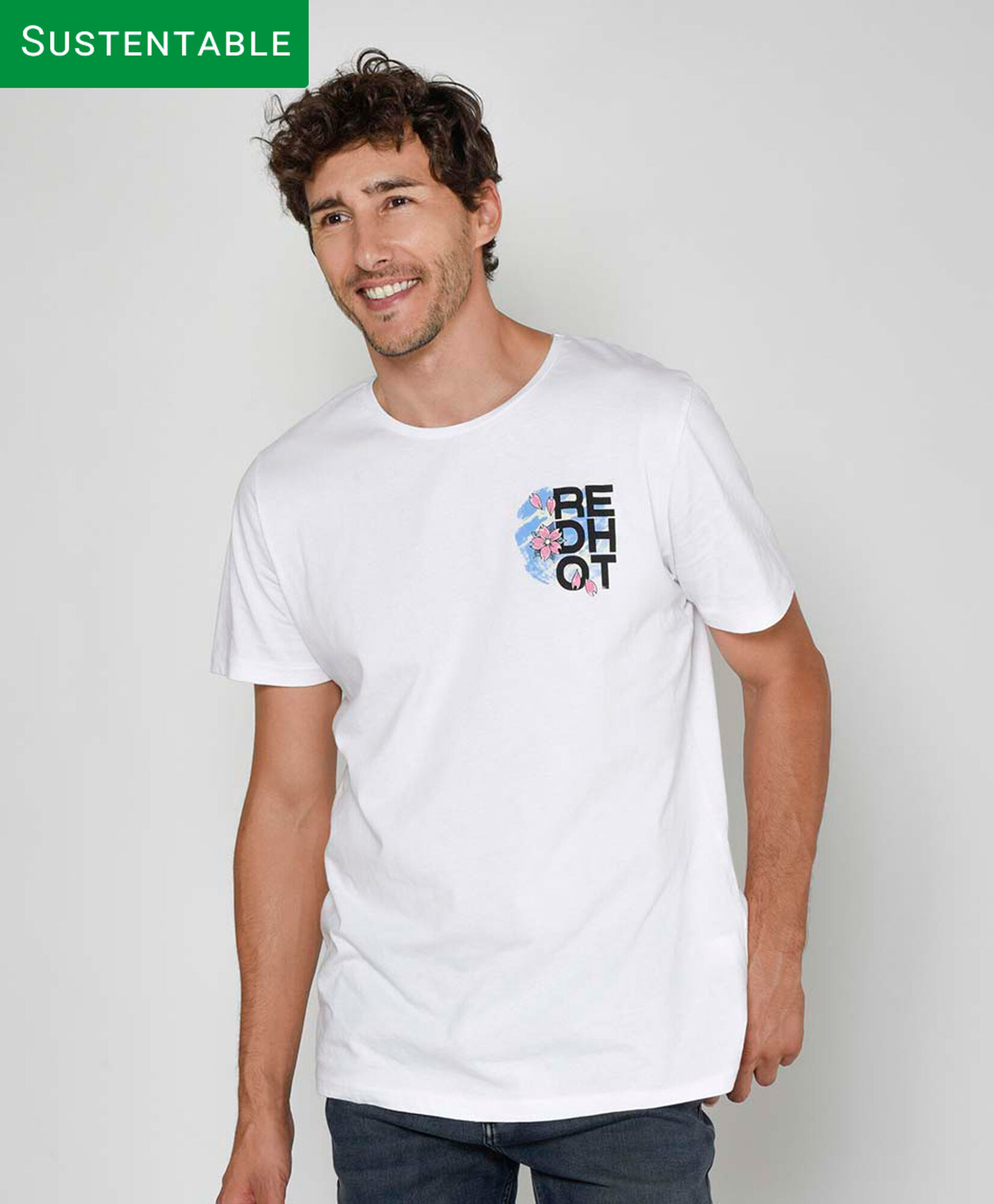 Polera hombre doble estampado Polera hombre doble estampado