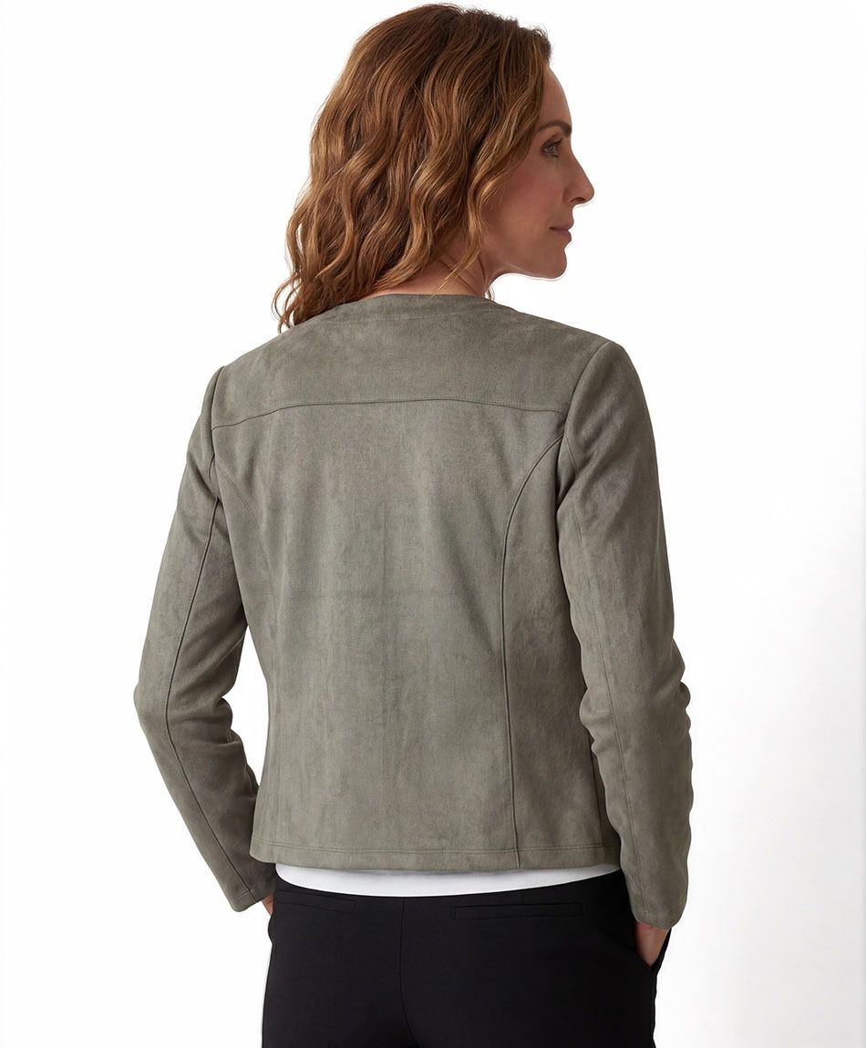 Chaqueta mujer suede abierta