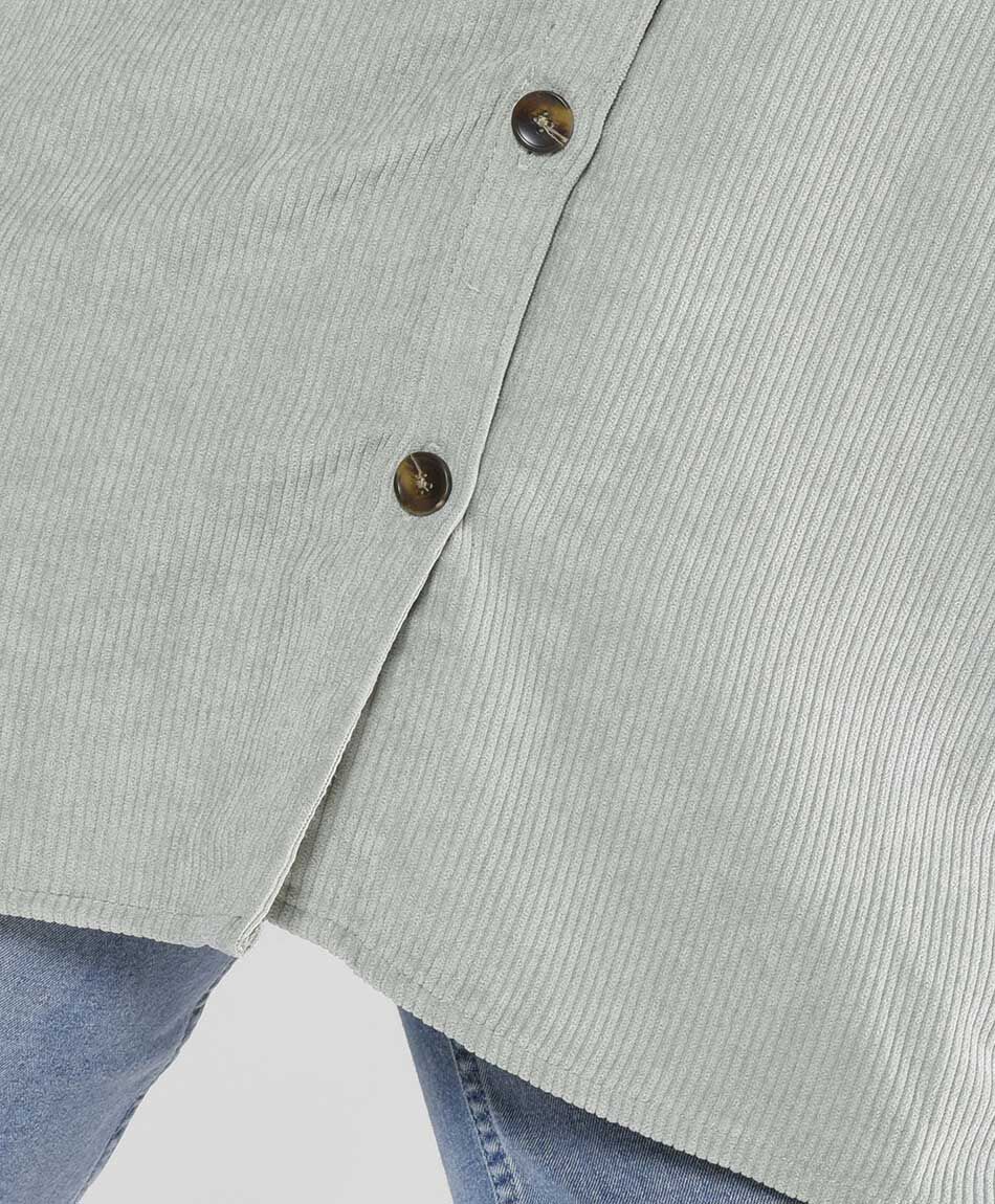 Blusa mujer corderoy bolsillo camisero