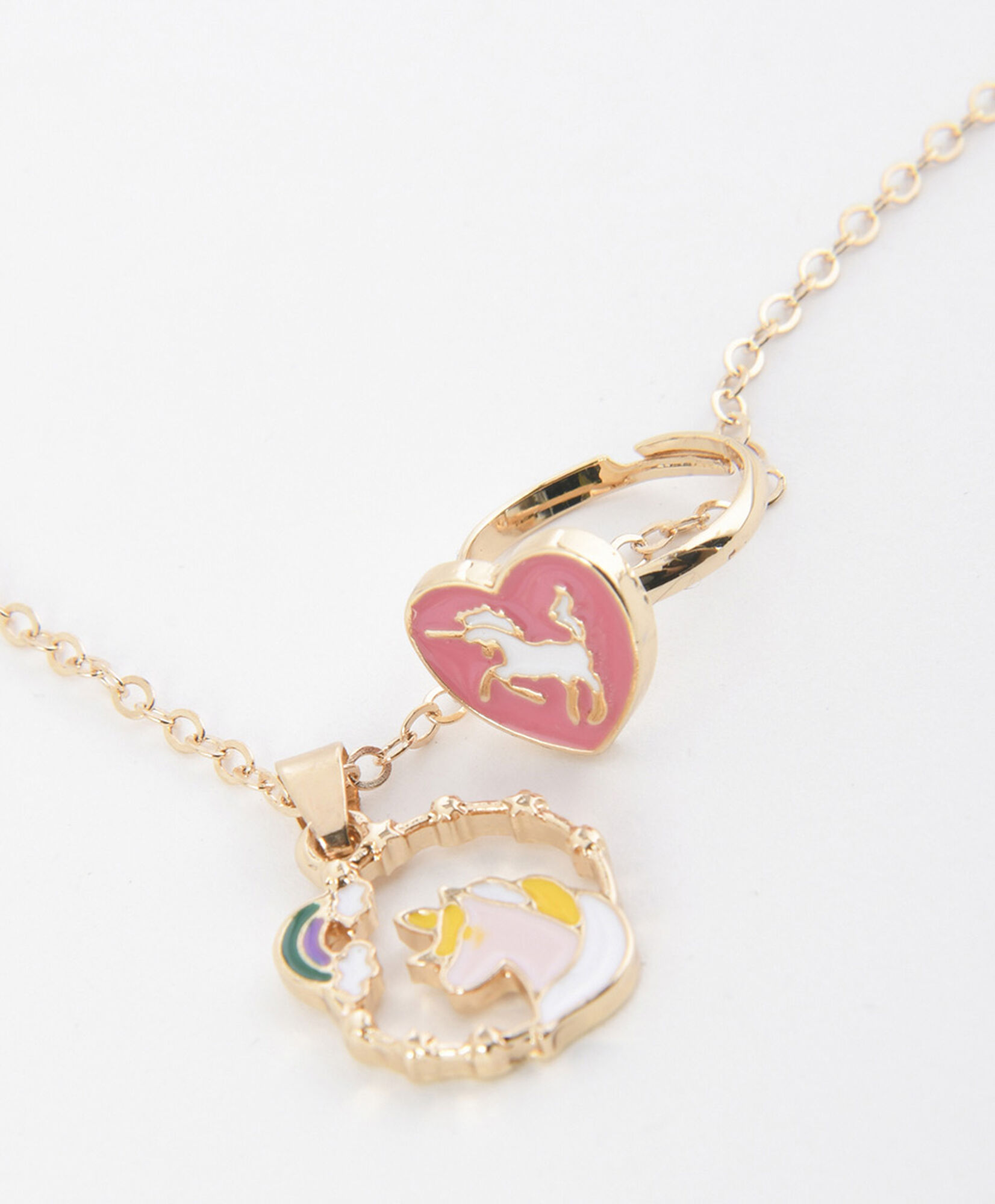 Set collar + anillo niña unicornio Set collar + anillo niña unicornio