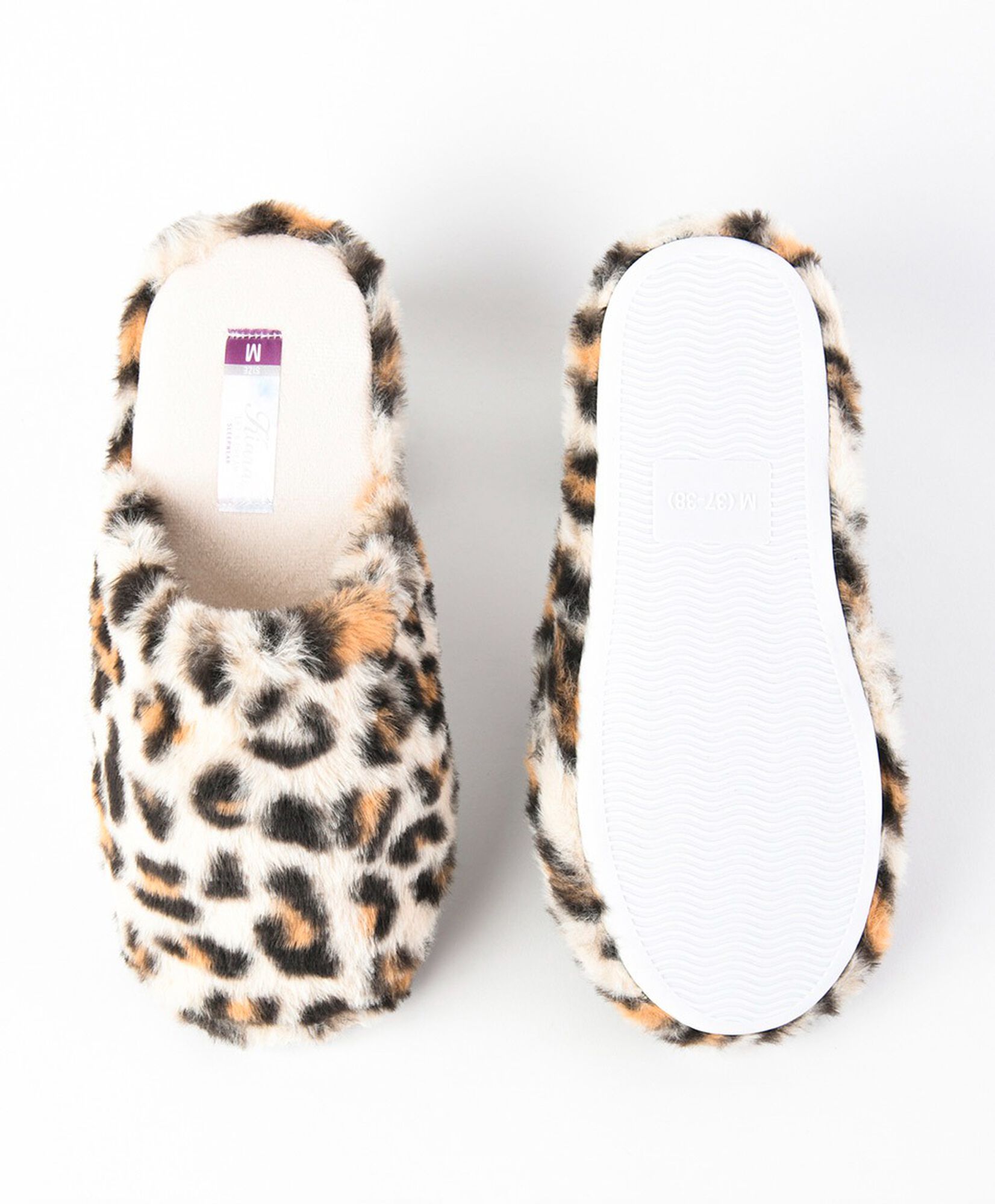 Pantufla mujer animal print café Pantufla mujer animal print café