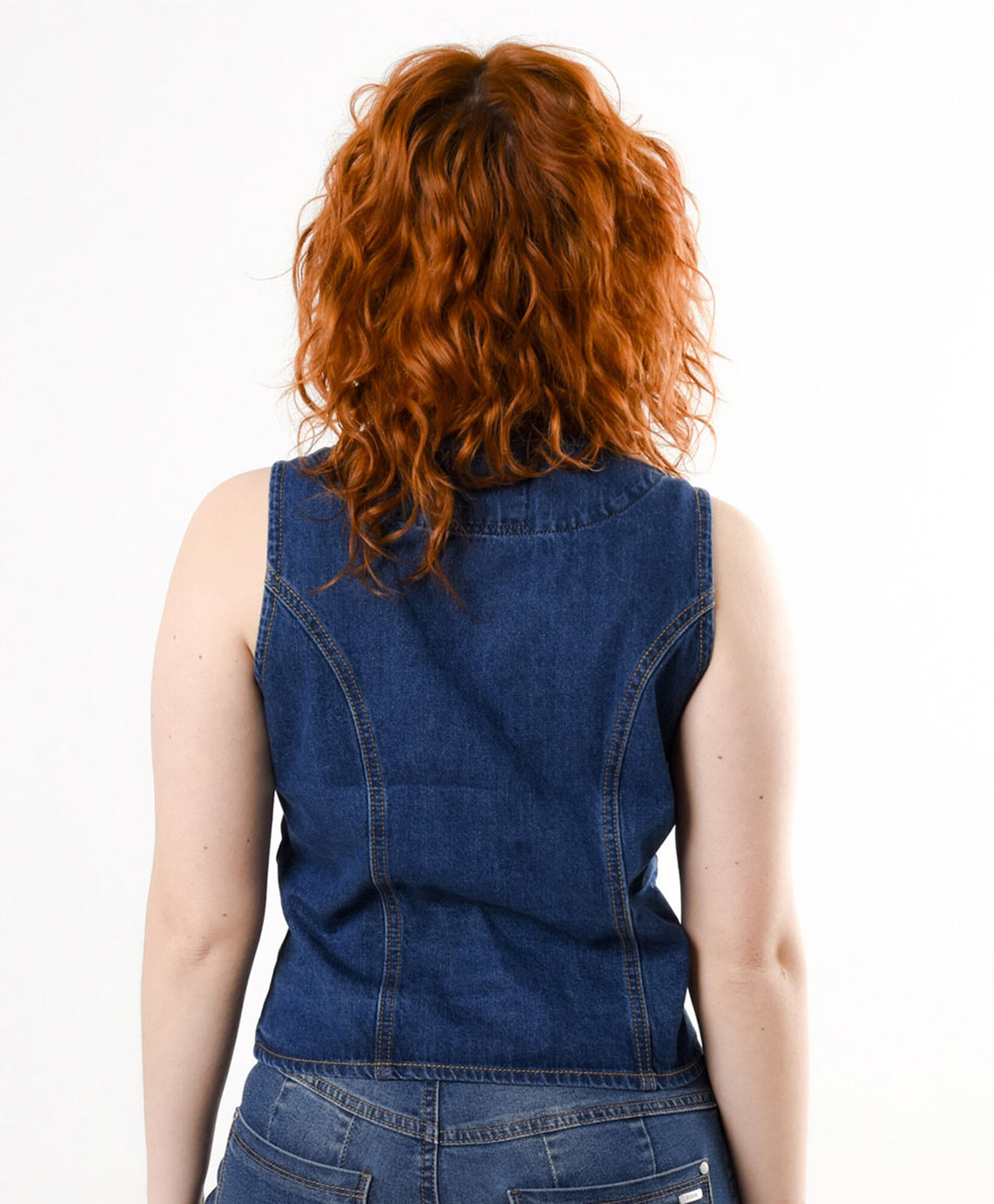 Vest mujer denim bolsillos Vest mujer denim bolsillos
