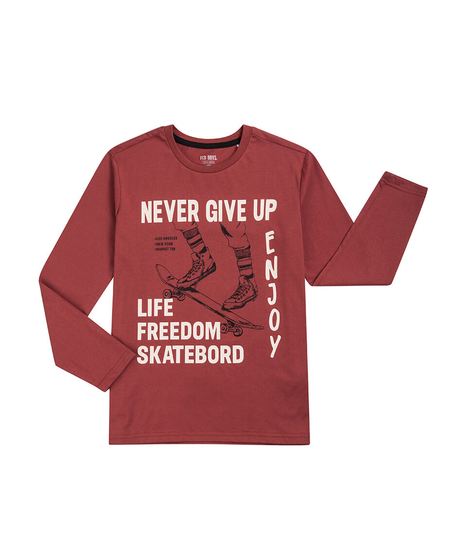 Polera ni&ntilde;o never give up