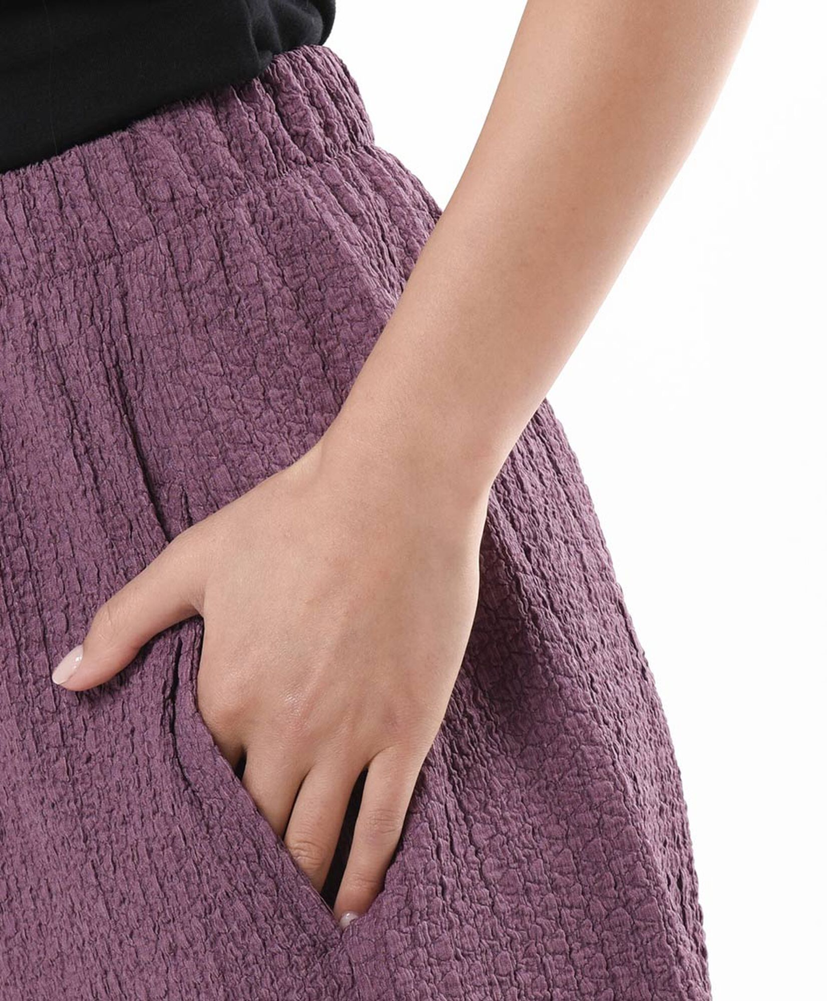 Pantalón mujer textura wide Pantalón mujer textura wide