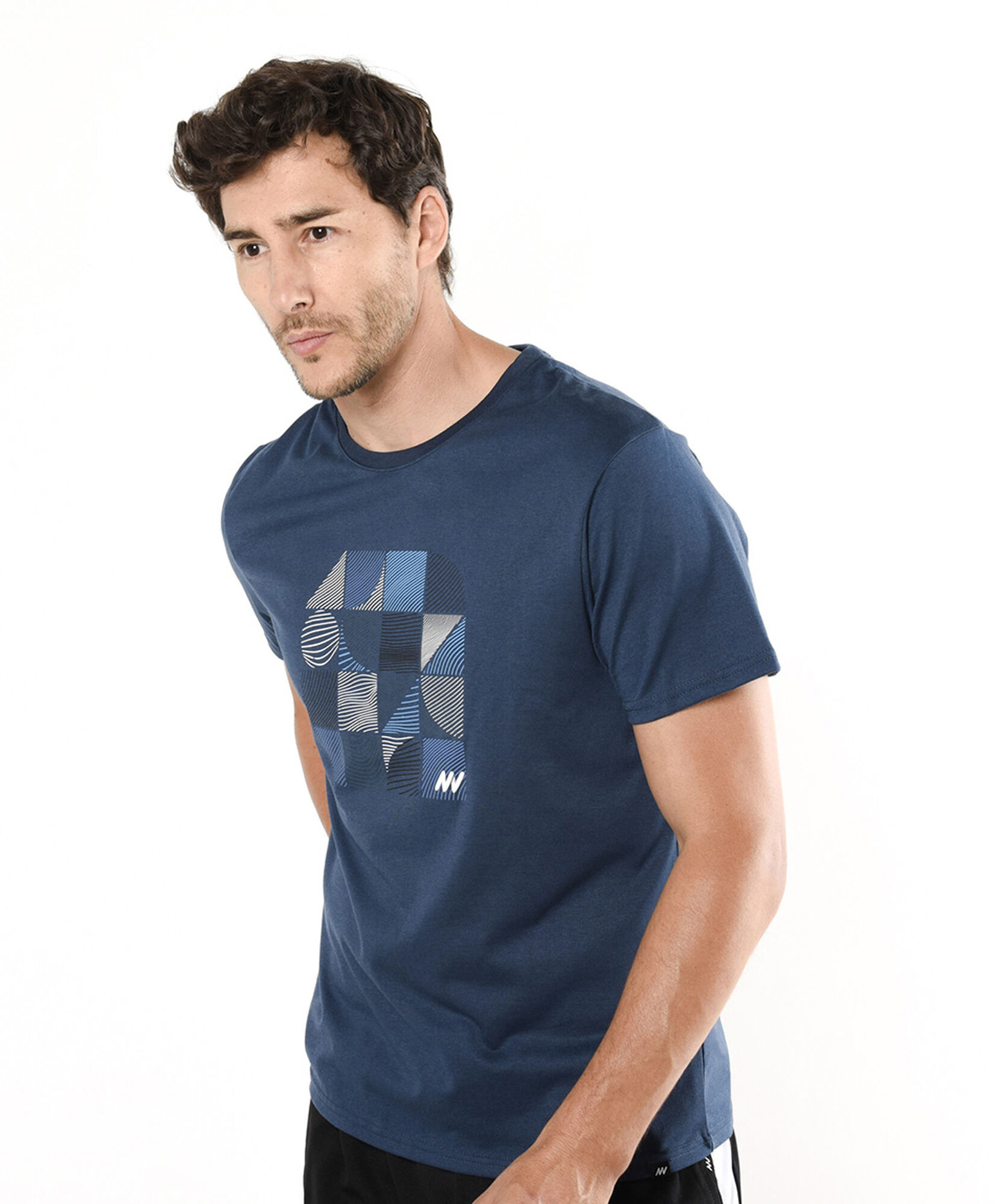 Polera deportiva hombre print ondas Polera deportiva hombre print ondas
