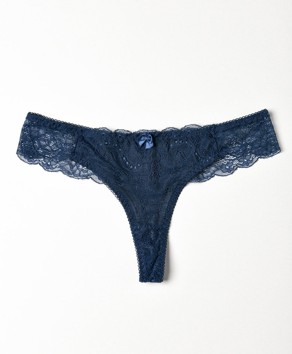 Tanga mujer encaje mandalas blue