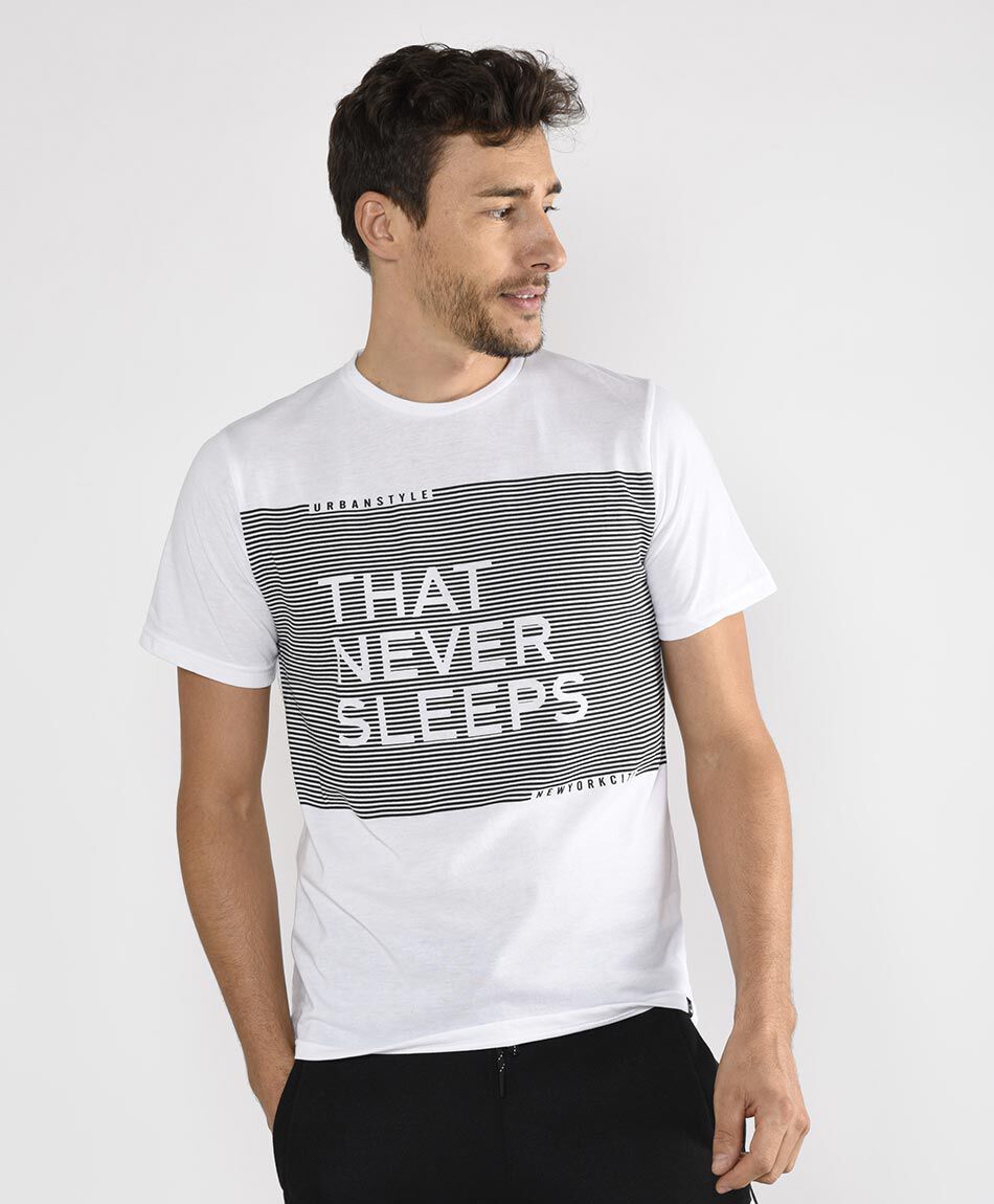 Polera deportiva manga corta cuello redondo