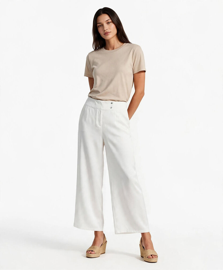 Pantal&oacute;n mujer blanco