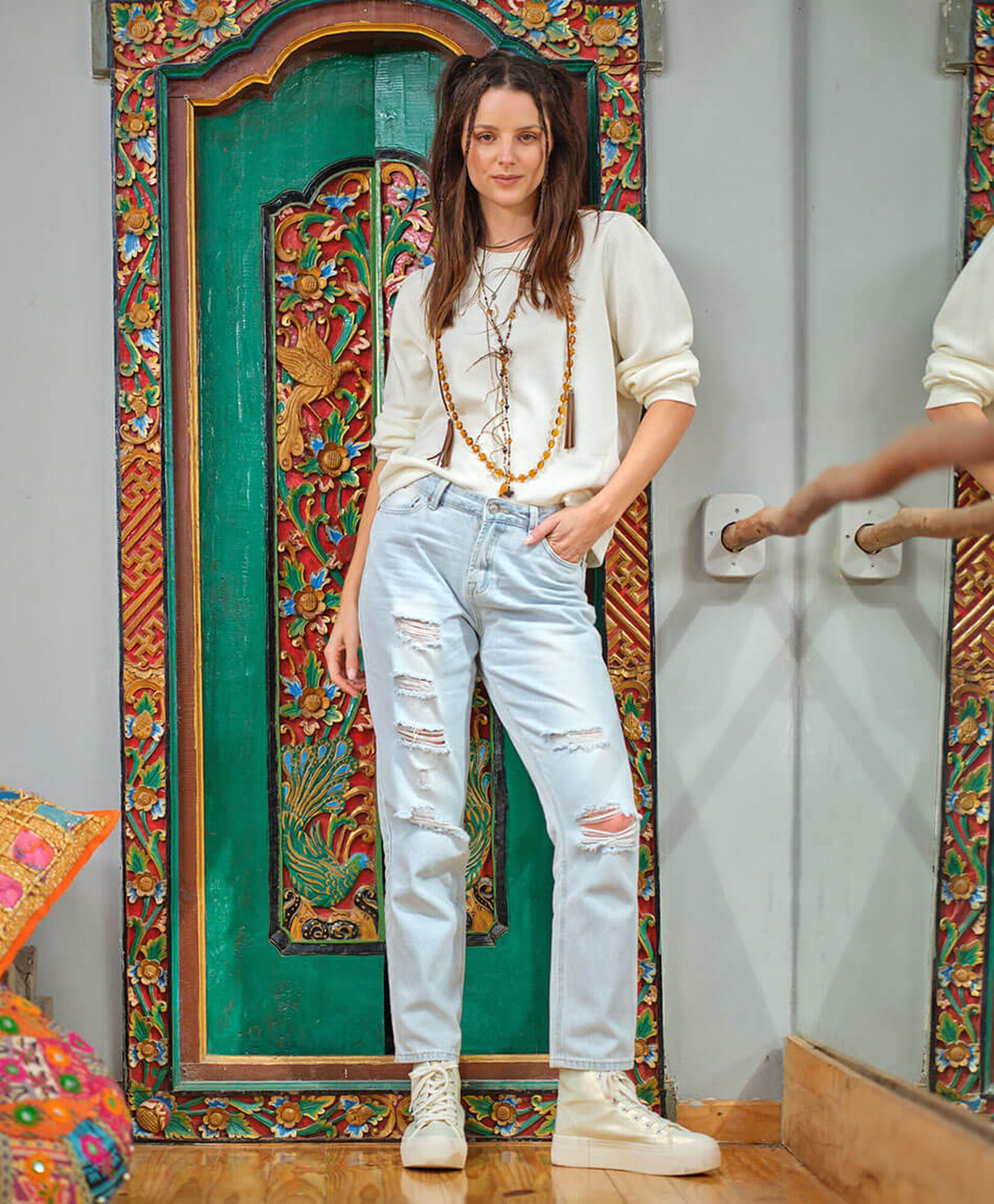 Jeans mujer super destroy moms Jeans mujer super destroy moms