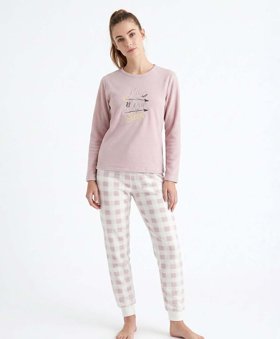 Pijama mujer polar cuadros