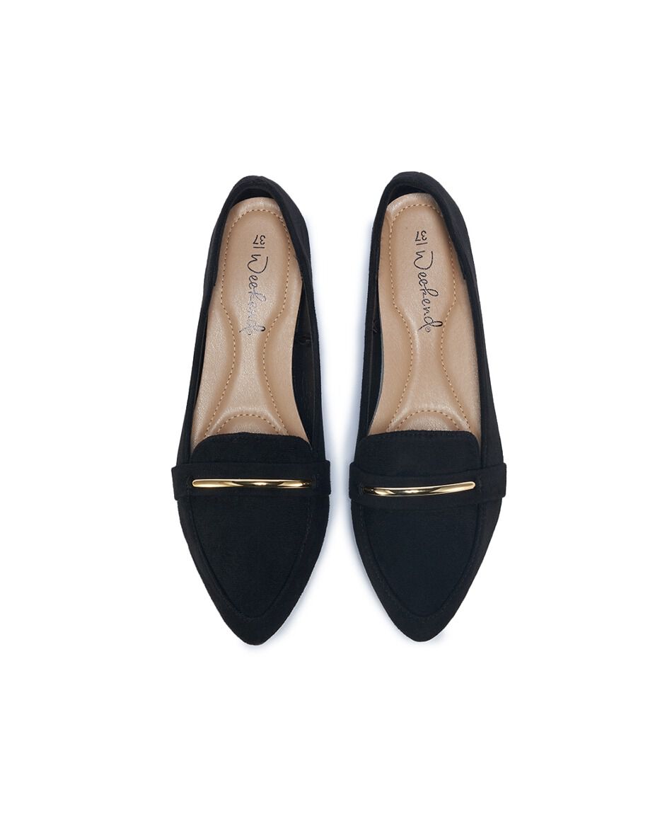 Ballerina mujer metal gold burdeo