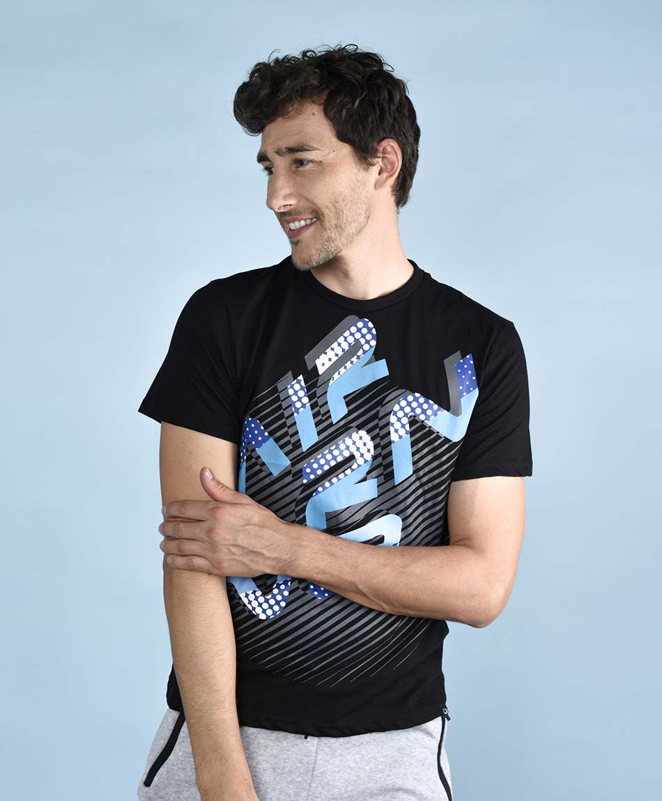 Polera deportiva manga corta cuello redondo