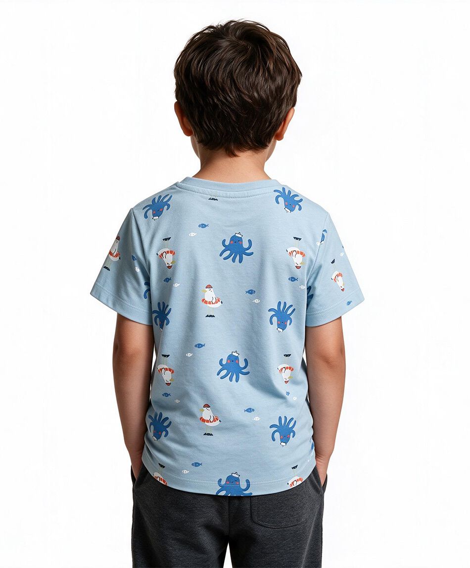Polera beb&eacute; pulpos