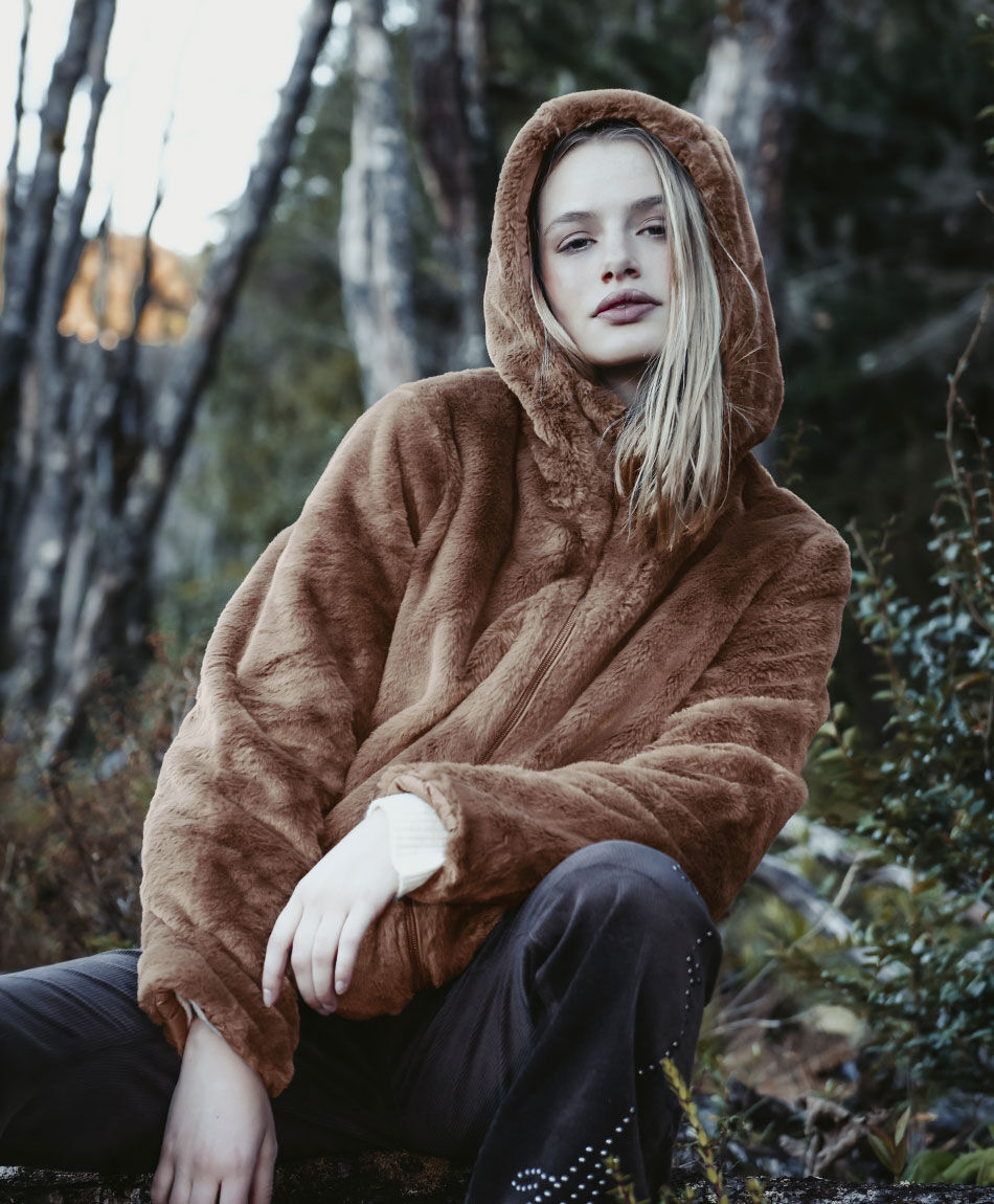Parka mujer reversible interior abrigado