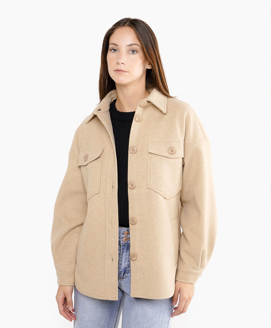 Chaqueta mujer cazadora beige