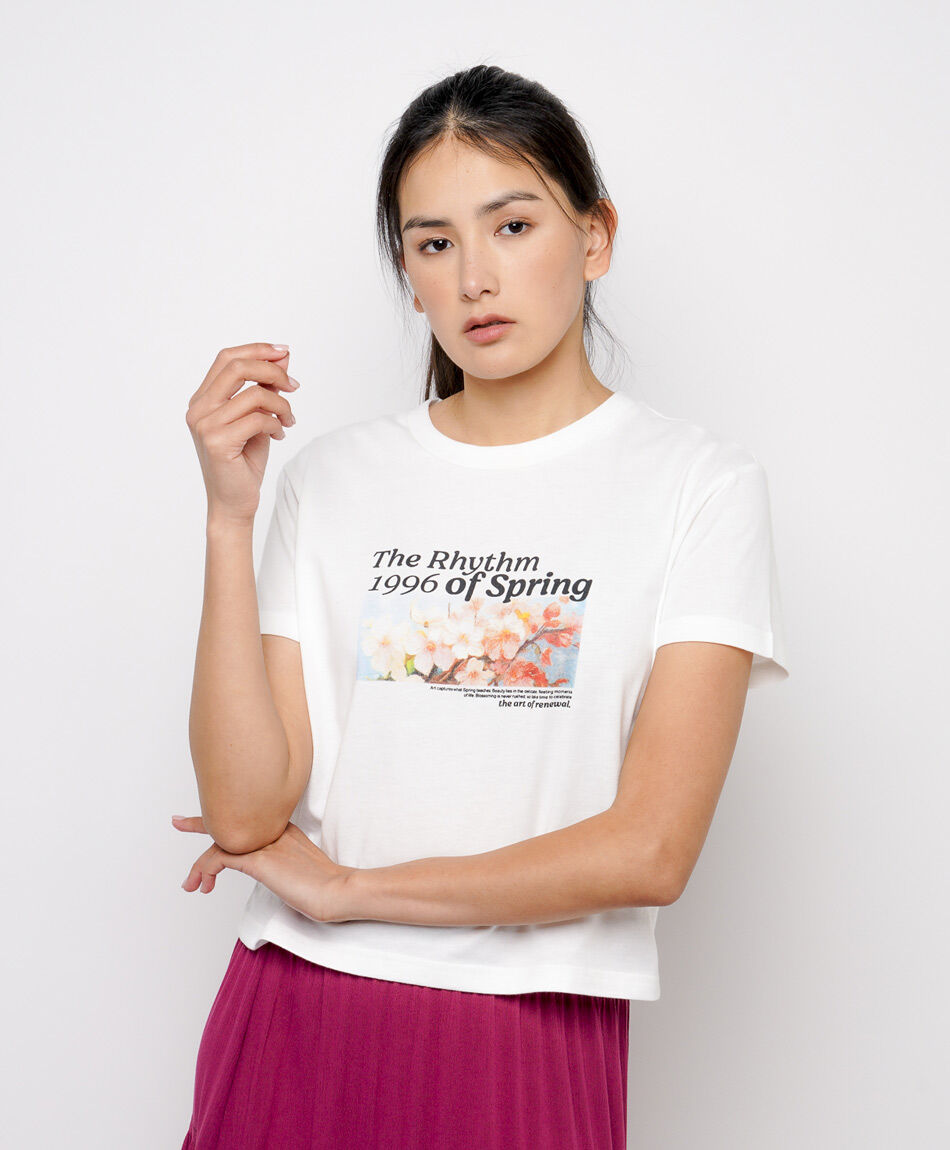 Polera mujer print primavera