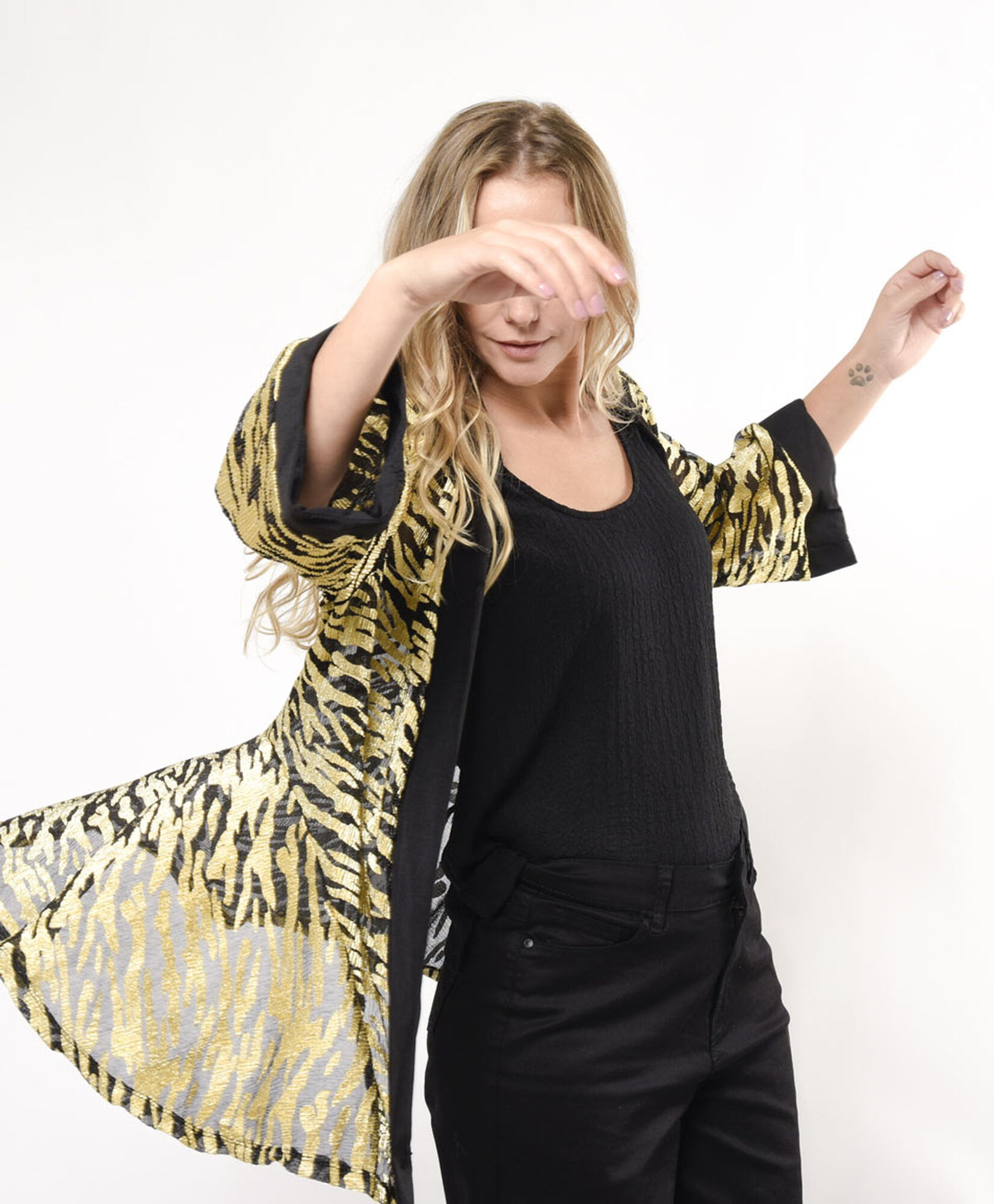 Tapado mujer animal print foil Tapado mujer animal print foil