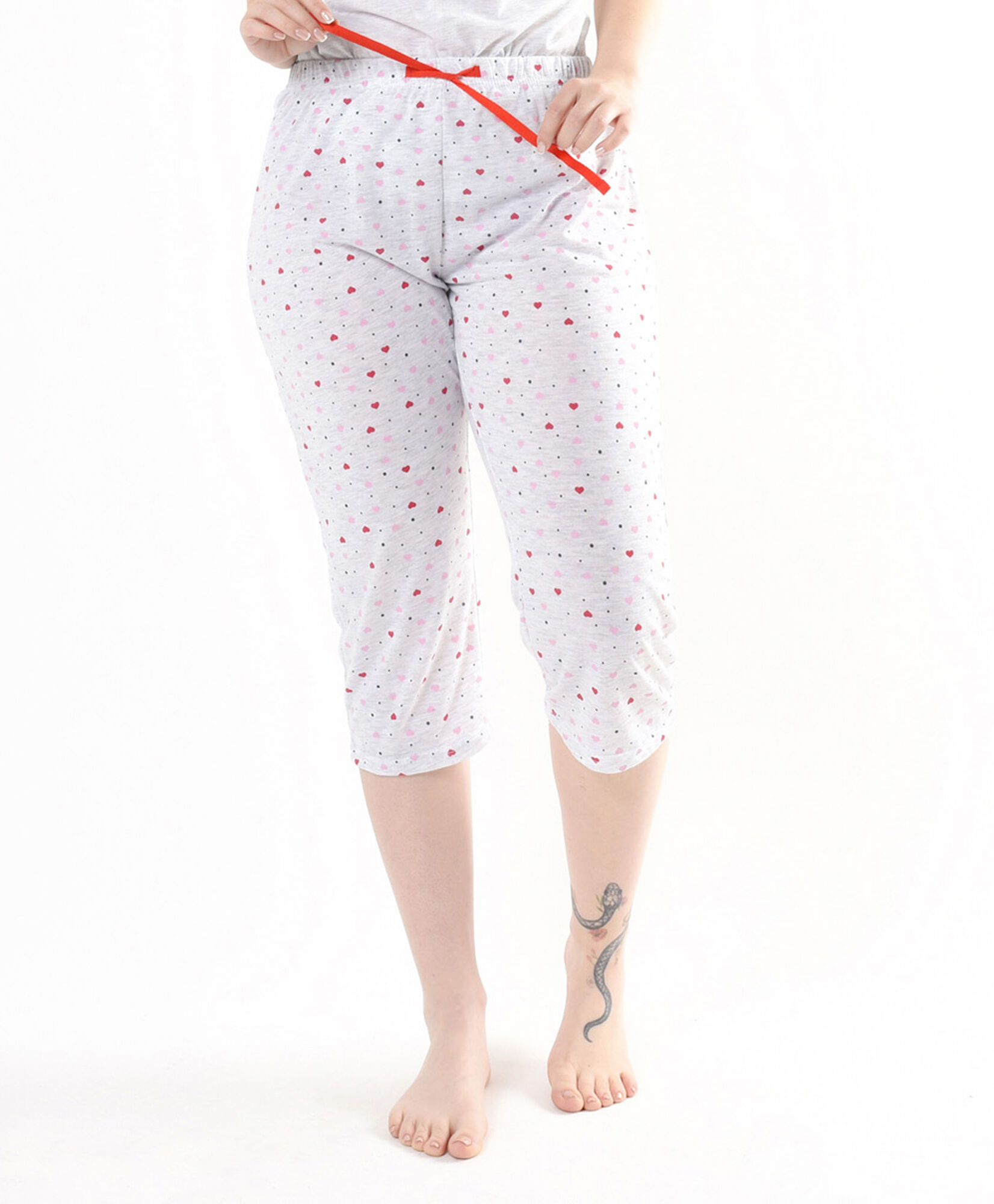 Pijama mujer corazones capri Pijama mujer corazones capri