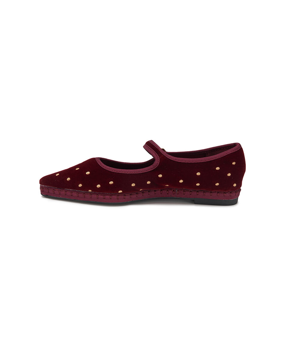 Ballerina mujer velvet tachas