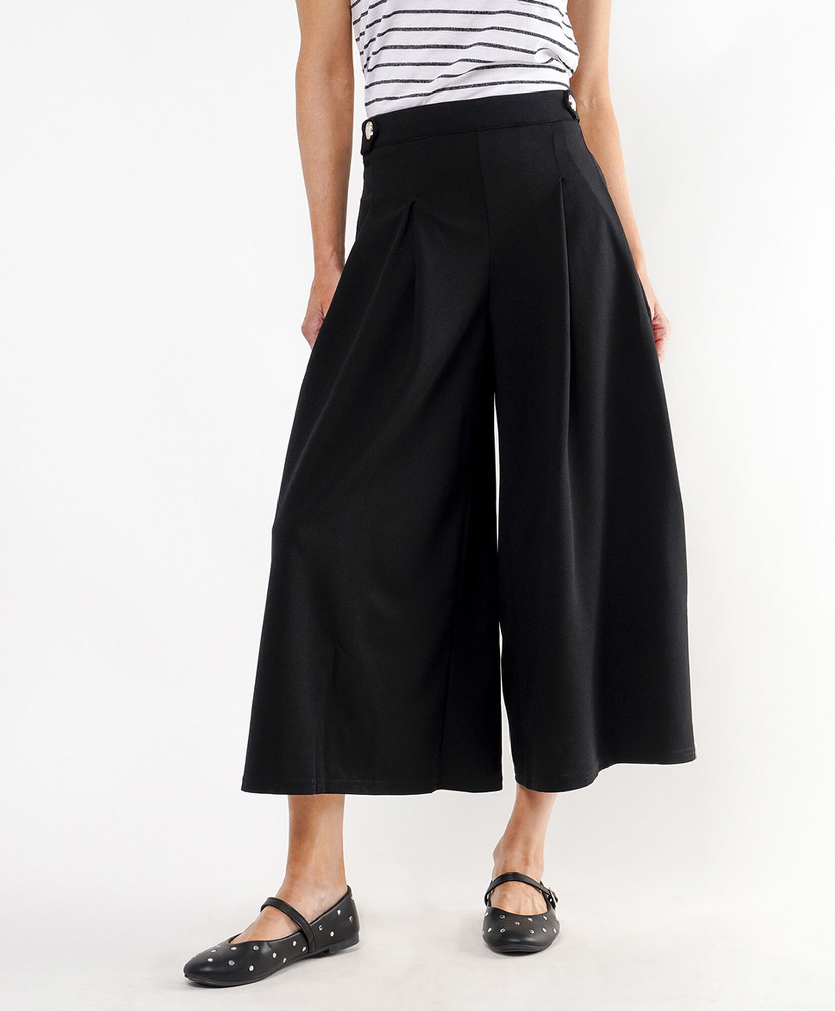Falda pantalón mujer botones Falda pantalón mujer botones