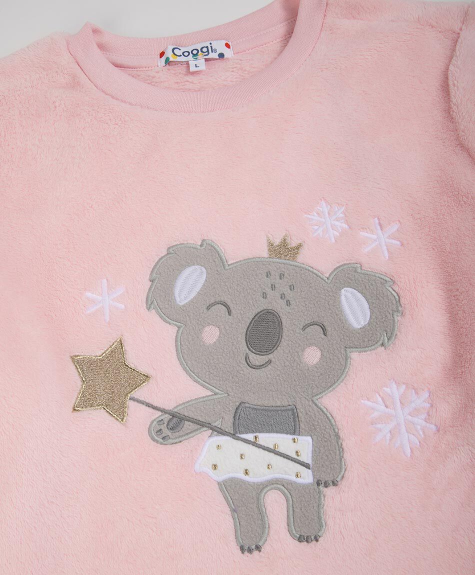 Pijama ni&ntilde;a estampado koala pink