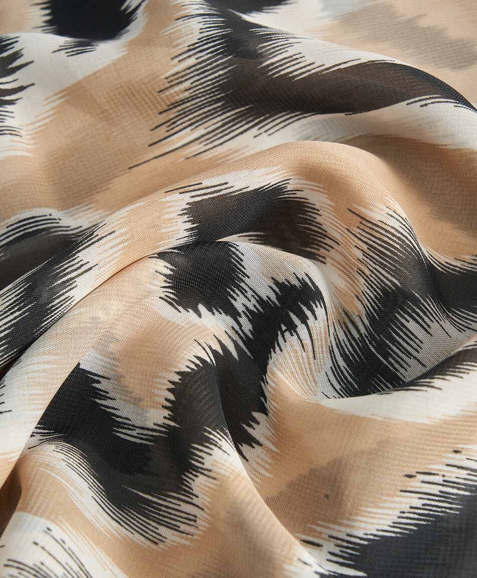 Pareo mujer animal print beige