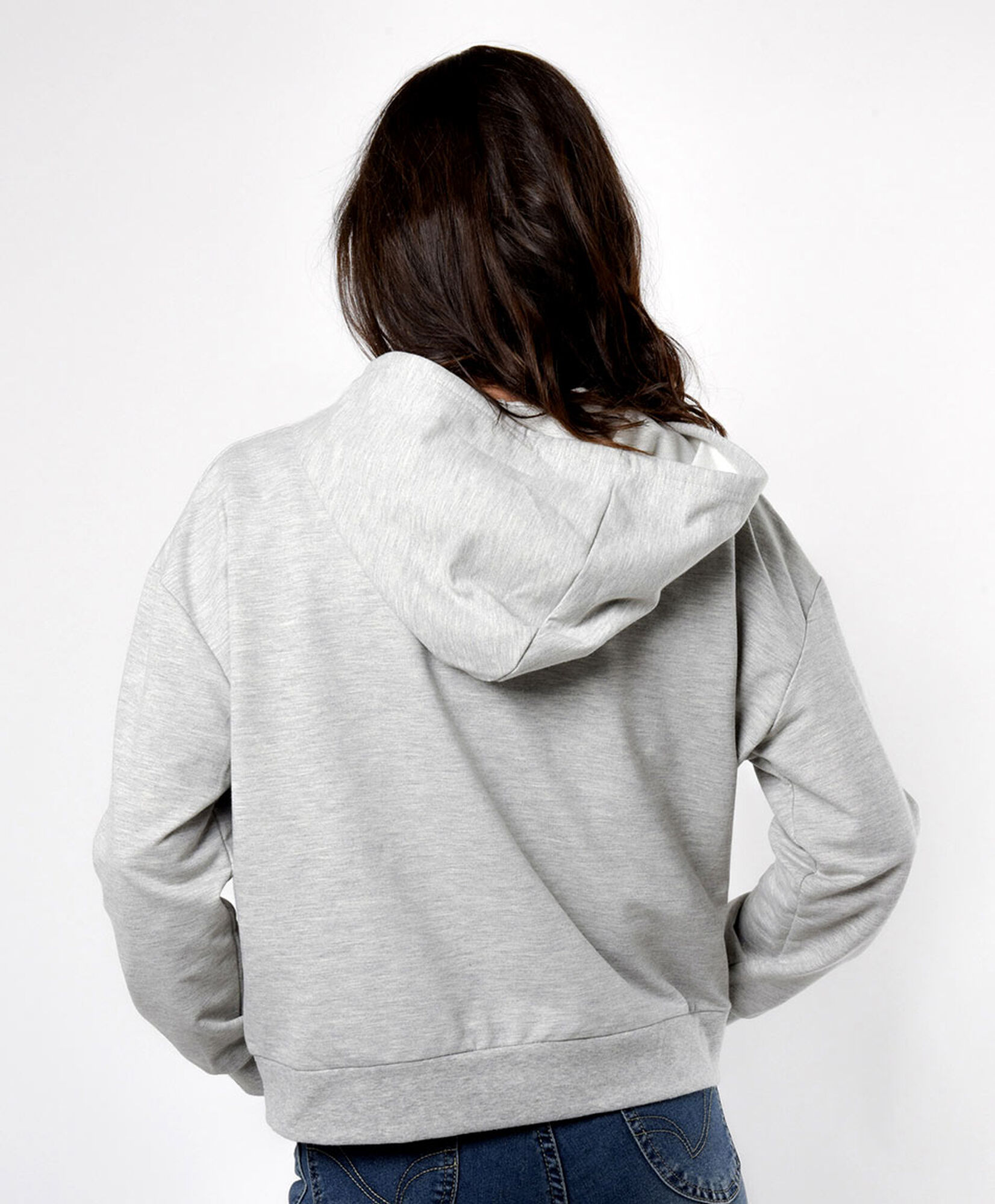 Polerón mujer básico gris Polerón mujer básico gris