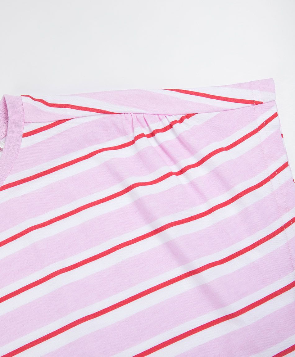 Polera ni&ntilde;a l&iacute;neas lazos