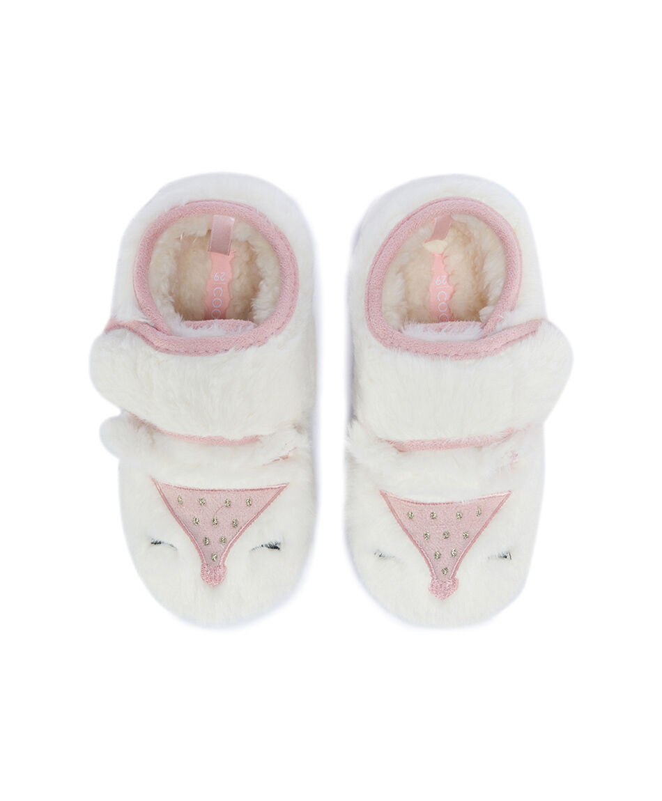 Pantufla ni&ntilde;a velcro little fox