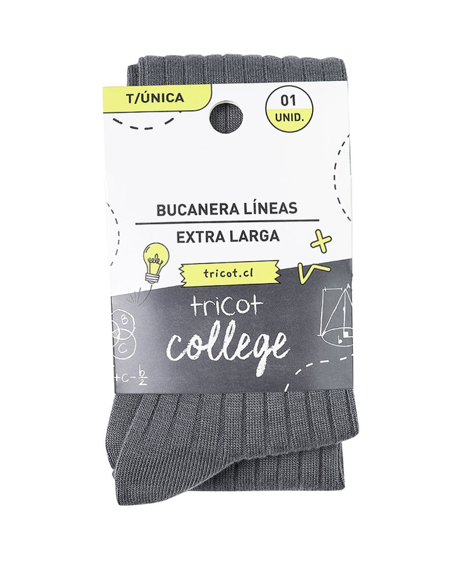 Bucanera escolar extra larga gris