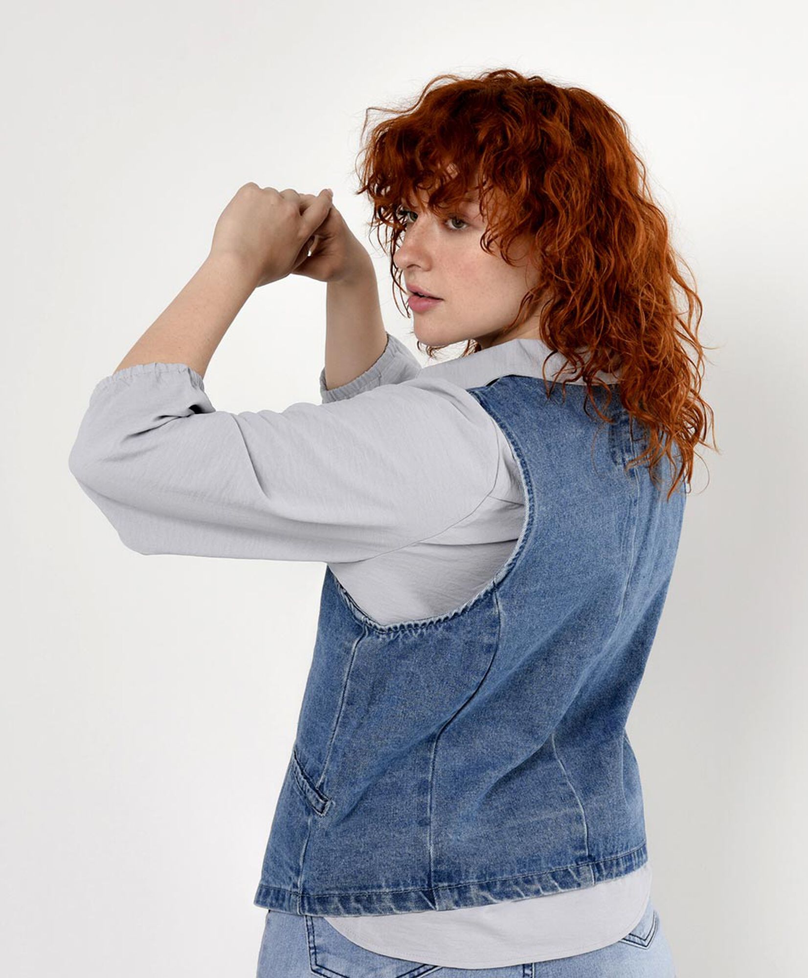 Vest mujer denim botones Vest mujer denim botones