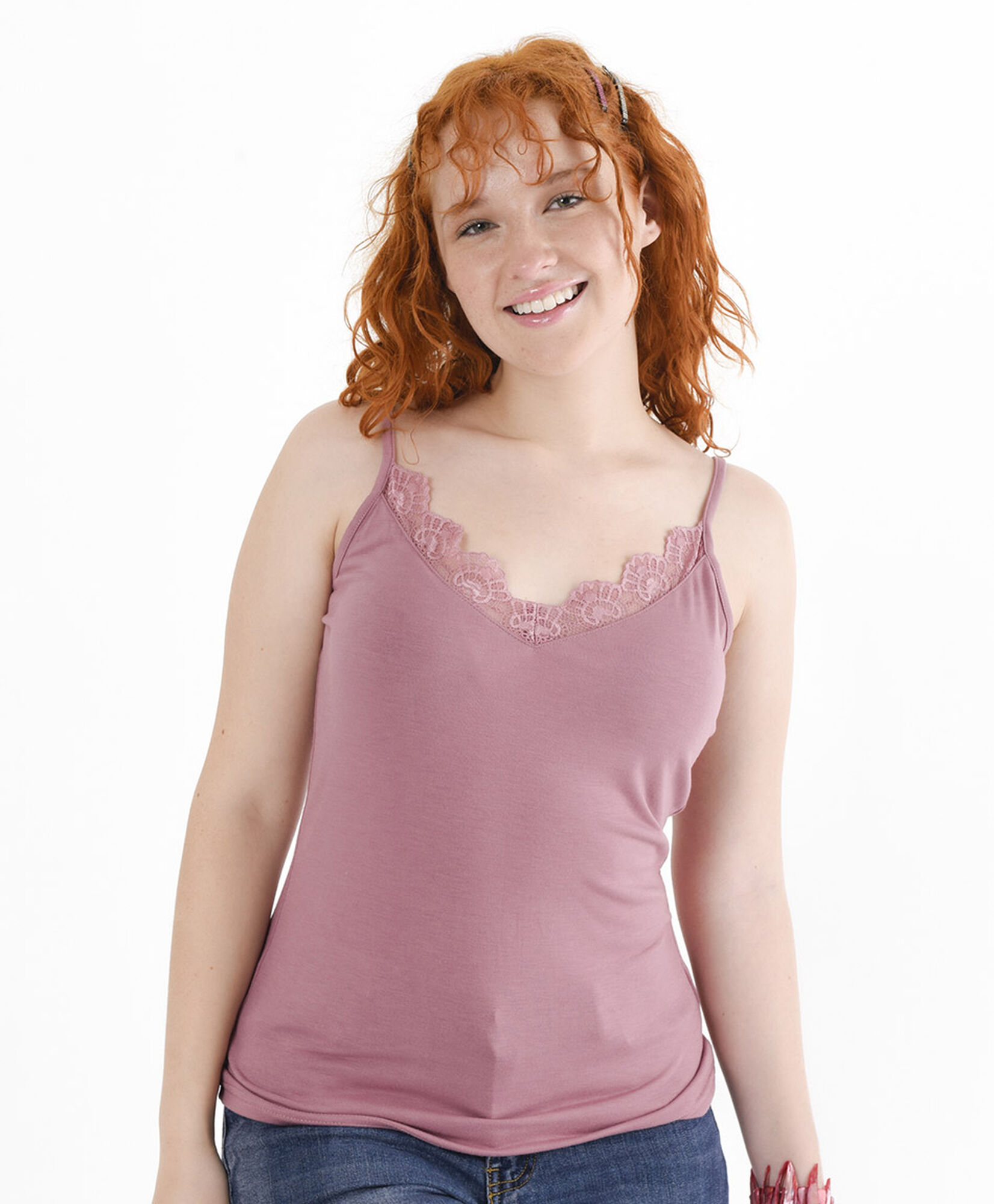 Polera mujer top encaje ajustado Polera mujer top encaje ajustado